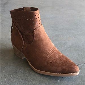 Soda Women’s Faux Suede Boots in Brown